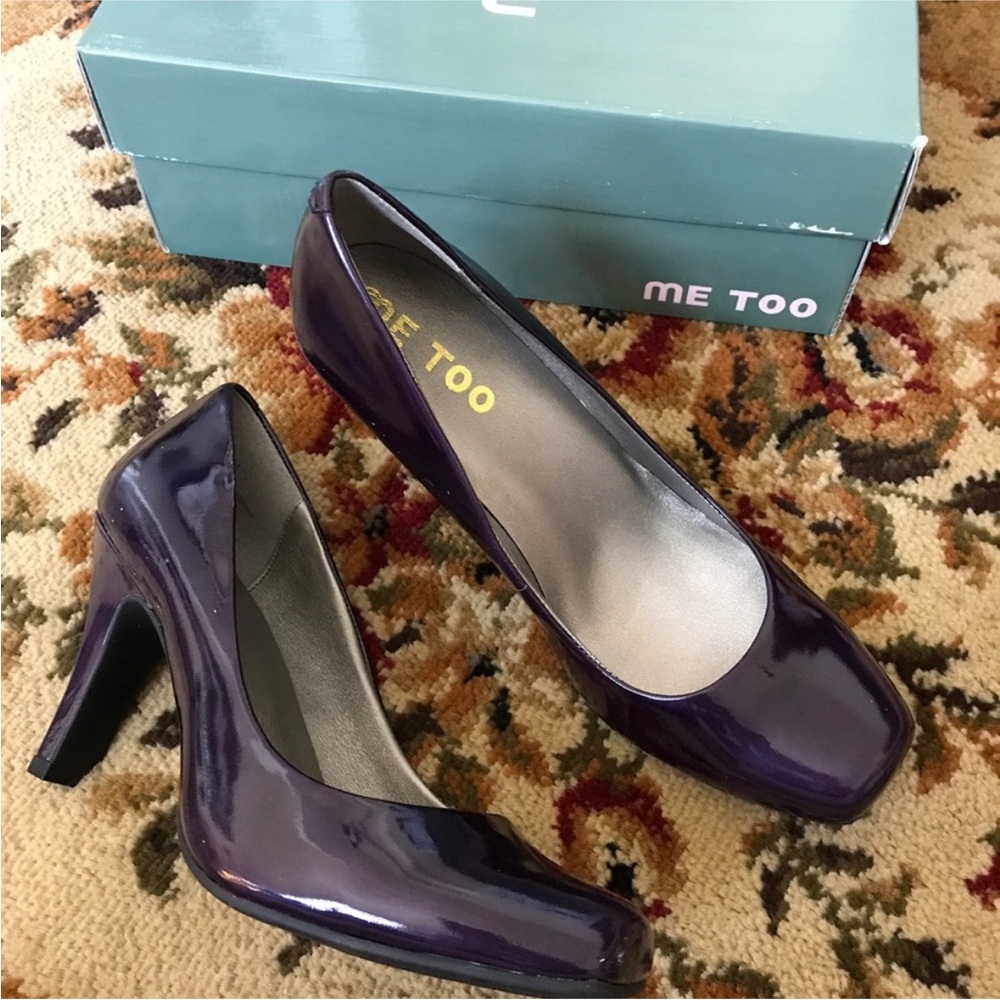 New! Me Too Women's Purple Patent Heels, 6.5